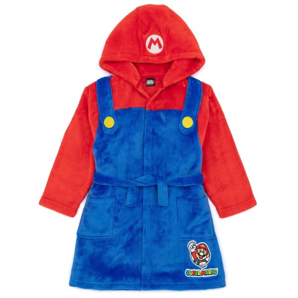 Super Mario Childrens/Kids Costume Dressing Gown Red/Blue 11-12 Years