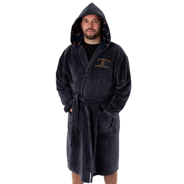 Yellowstone Mens Dutton Ranch Hooded Robe