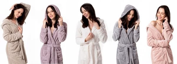 Damebadekåbe DIAMOND Ecru L/XL