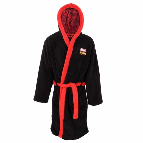 Marvel Comics - Classic Logo Dressing Gown (Unisex Black Dressing Gown) SML/MED