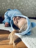 Pikkukuva 2 / 6: Lasten kylpytakki hupulla | Sininen 110116 (M)
