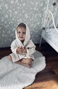 Miniatyrbillede 5 af 5: Børnebadekåbe med hætte | Lysegrå 122128 (L)