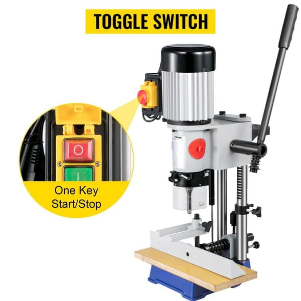 370W 1400RPM stationär elektrisk mortisermaskin med tillbehör, ren kopparmotor
