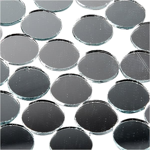 Spejlmosaik, rund, diam. 18 mm, tykkelse 2 mm, 400 stk./ 1 pk.