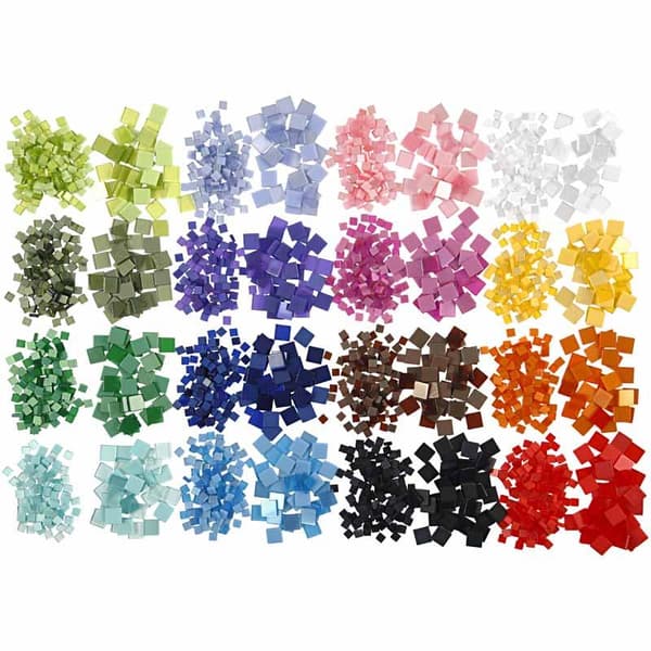 Minimosaik 5x5 mm - 10x10 mm - 32 st x 25 g