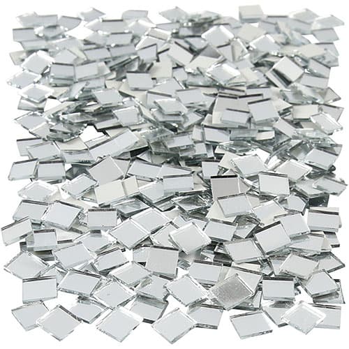 Spegelmosaik 10 mm - Kvadratiska, 500 st