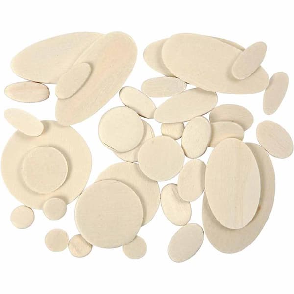 Trämosaik - stl. 1-5 cm - 600 st