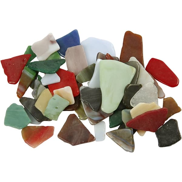 Glasmosaik 15-60 mm - Tjocklek 5 mm - 2 kg