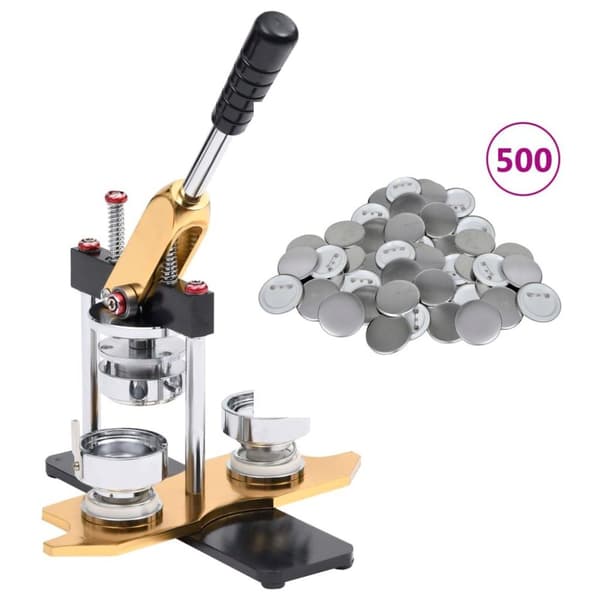 vidaXL Rintanappilaite 500 kpl pinssien osia 44 mm pyörivä leikkuri