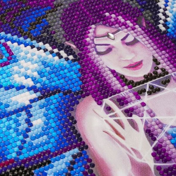 Kit Diamond - Kristallkonst - Charm och Magi - 30 x 30 cm - Kreativ aktivitet - För barn från 5 år