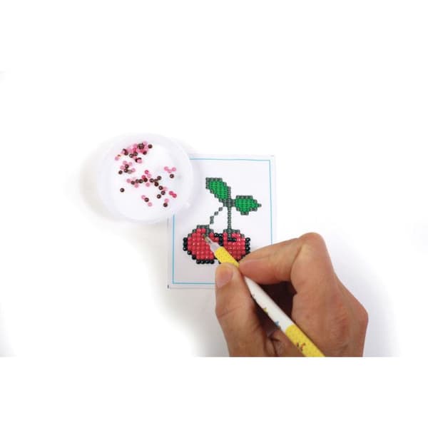 Kreativset - Körsbär - Diamond Mosaic Stickers Kit - Diamanter - Blandat - 14 år och uppåt