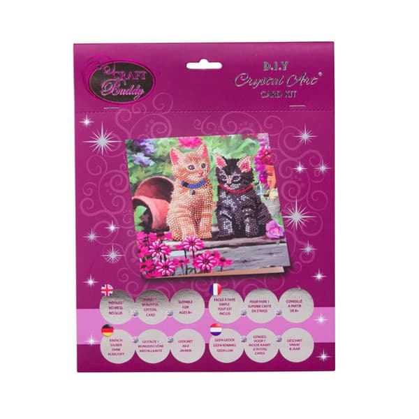 Kit för diamantbroderi - Crystal Art - Chaton - 18x18cm - Flerfärgad - 1 kit