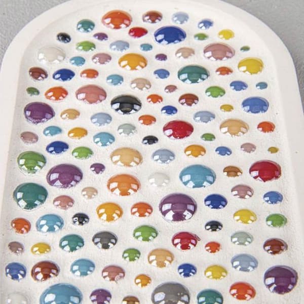 Mosaiksten - Diamant - Multifärgad - 180 g - Rund och droppformad - Glas