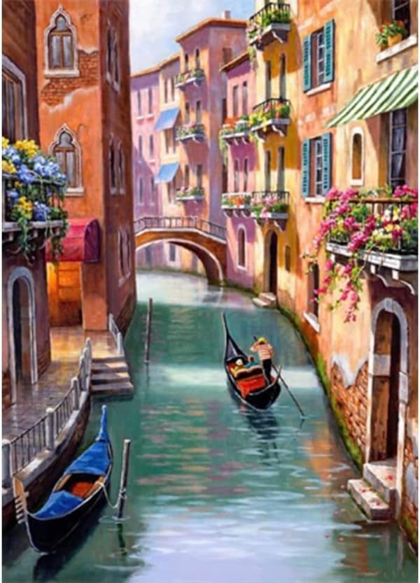 Diamond Painting / Diamantmålning 30x40cm - Venedig Italien