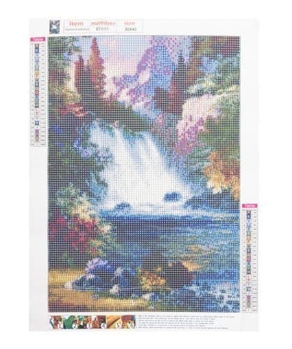 Diamond Painting / DIY 5D Diamantmålning - 30x40cm - Vattenfall
