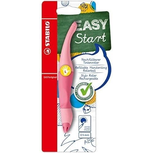 STABILO EASY ERGONOMISK KULSPÄNNA FÖR VÄNSTERHÄNDA PASTELLRÖD FÄRG