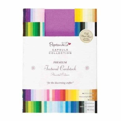 PAPERMANIA PREMIUM TEXTURERAD SOLID KORTLAGERPACK A6 75-PKG-MULTI