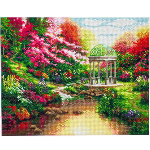 "Tableau Broderie Diamant Crystal Art 40x50cm T. Kinkade Serenitet"