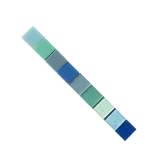 Mosaik Aqua Blå 1 x 1 cm
