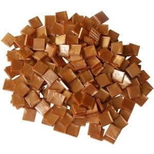 Metallisk akryl mosaik saffran 1x1cm box...