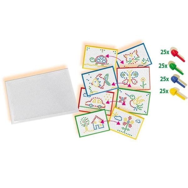 SES CREATIVE mosaiktavla - Blandat - Från 3 år - Många färgade stift