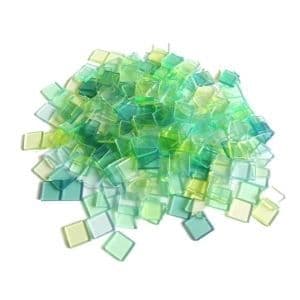 Limegrön akrylmosaik 1x1cm låda à 50g