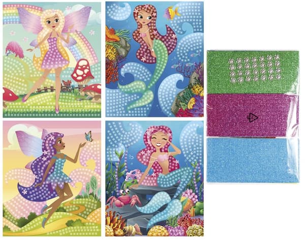 Skum glitter mosaik Havfruer 4 mønstre Fun&Joy