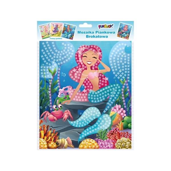 Skum glitter mosaik Havfruer 4 mønstre Fun&Joy