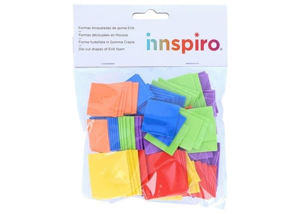 Innspiro - 98302 - Förskurna gummimattor EVA 42 x 42 mm och 32 x 32 mm 100u, Multi