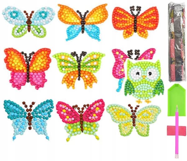 5D DIAMANTBRODERI Set BARN Klistermärken PUSSEL