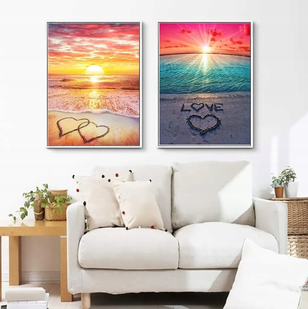 SET MED STORA DIAMANTBRODERIER FÖR BARN 5D MOSAIKBILDER D10