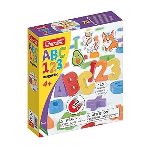 QUERCETTI - QUERCETTI-5465 ABC 123 MAGNETIC, MULTICOLOR, 106
