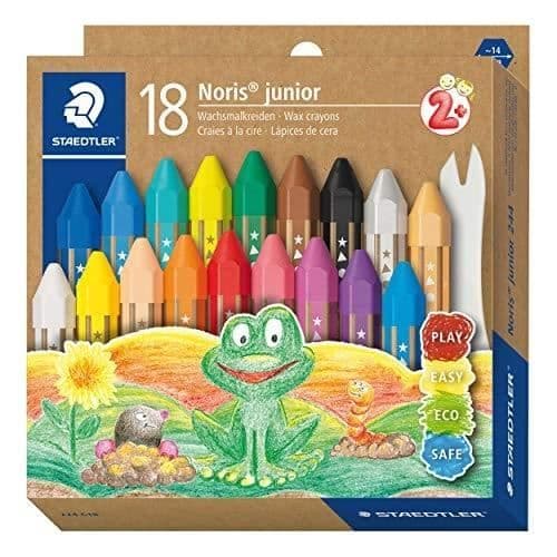 STAEDTLER 224 C18 NORIS JUNIOR SET MED 18 tjocka vaxkritor FÖR EN