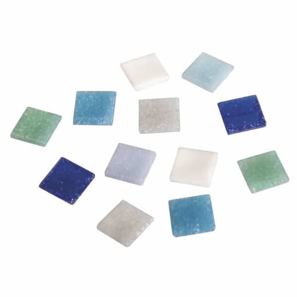 Mosaik - Rayher - Blå nyanser - 1 cm - 1 kg - Blandat