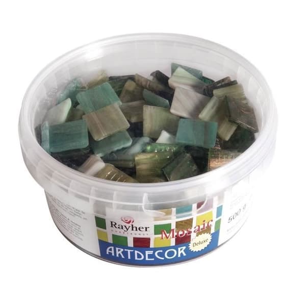 Deluxe Mosaic - Rayher - Gröna nyanser - 500 g - Lätt att använda - Utseendet av äkta stenar