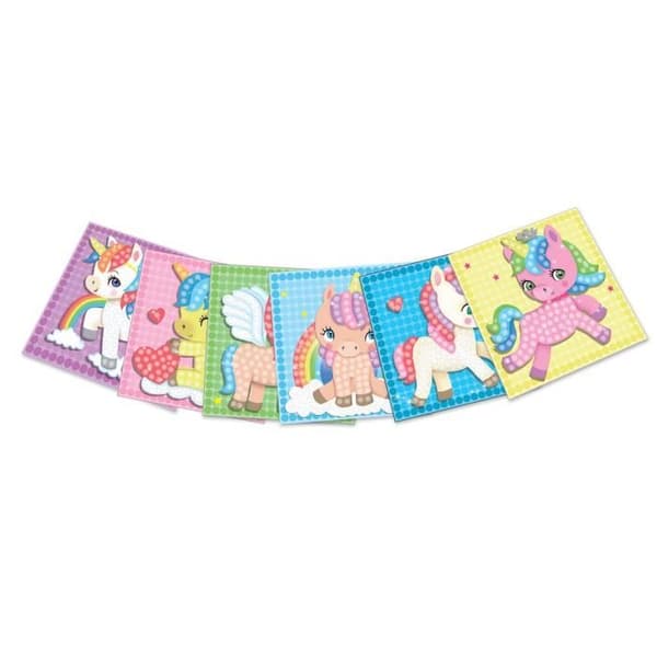 PLAYMAIS Unicorn mosaik - PLAYMAIS varumärke - Stimulerar kreativitet och utvecklar smidighet - 100% biologiskt nedbrytbar