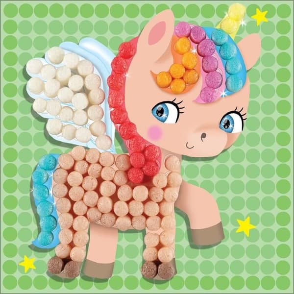 PLAYMAIS Unicorn mosaik - PLAYMAIS varumärke - Stimulerar kreativitet och utvecklar smidighet - 100% biologiskt nedbrytbar