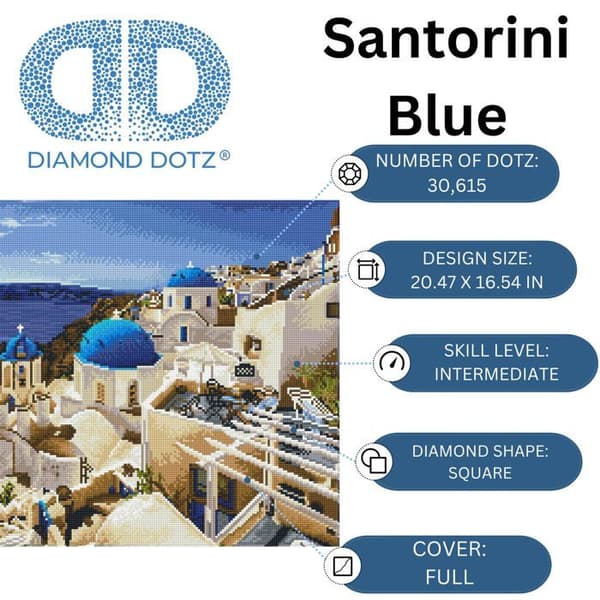 Kit mosaik Diamond dotz - 018-DQ12004 - Diamantbroderi Mosaik diamant Santorin 60x50cm DQ12004