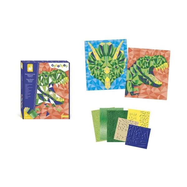 Mysterix Creative Kit Dinosaur Foam Mosaics JANOD - Kreativ fritid för barn - 7 år
