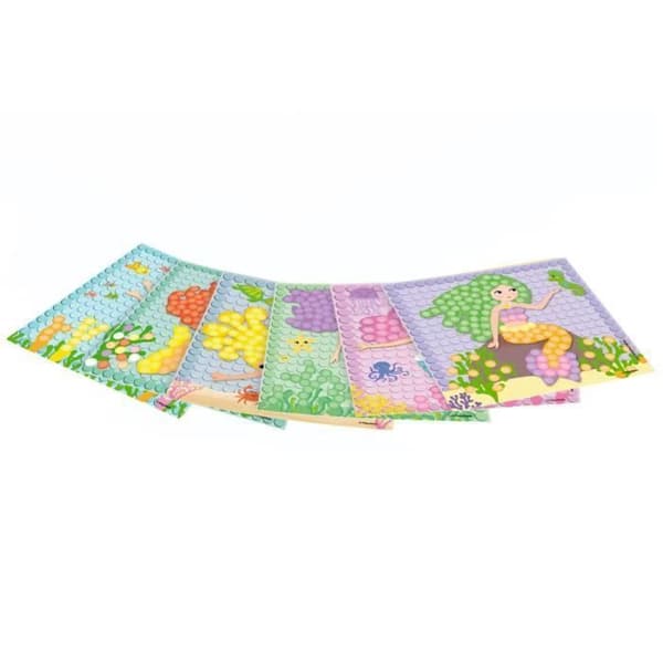 PlayMais Mosaic - PlayMais - Sjöjungfru - 2300 flingor - 6 kort att dekorera - Flerfärgad