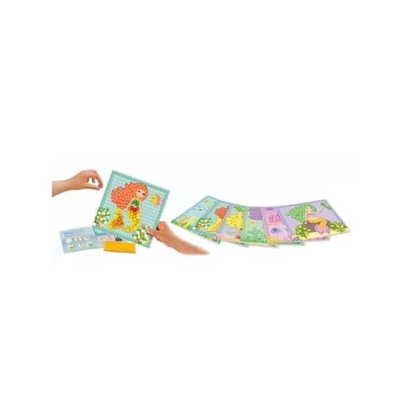 PlayMais Mosaic - PlayMais - Sjöjungfru - 2300 flingor - 6 kort att dekorera - Flerfärgad