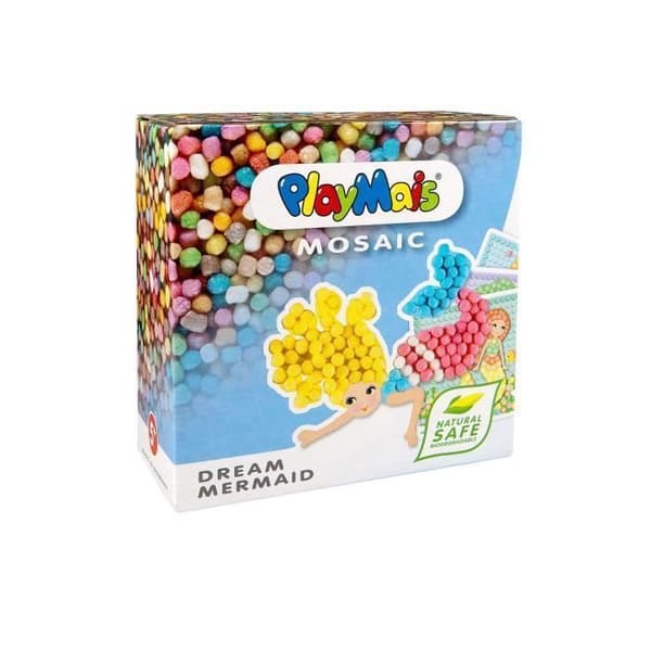 PlayMais Mosaic - PlayMais - Sjöjungfru - 2300 flingor - 6 kort att dekorera - Flerfärgad