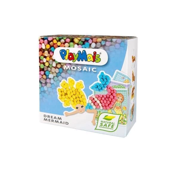 PlayMais Mosaic - PlayMais - Sjöjungfru - 2300 flingor - 6 kort att dekorera - Flerfärgad