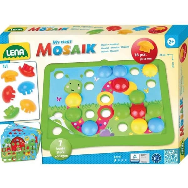 Lena junior plug-in mosaik 33 x 24 cm vit 44 st