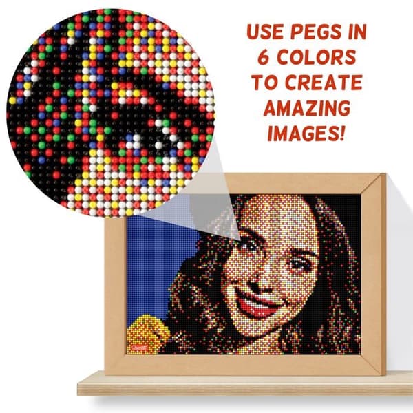 Quercetti mosaikspel - 0774 - Pixel Art 8 Ta en selfie, Mosaikspel
