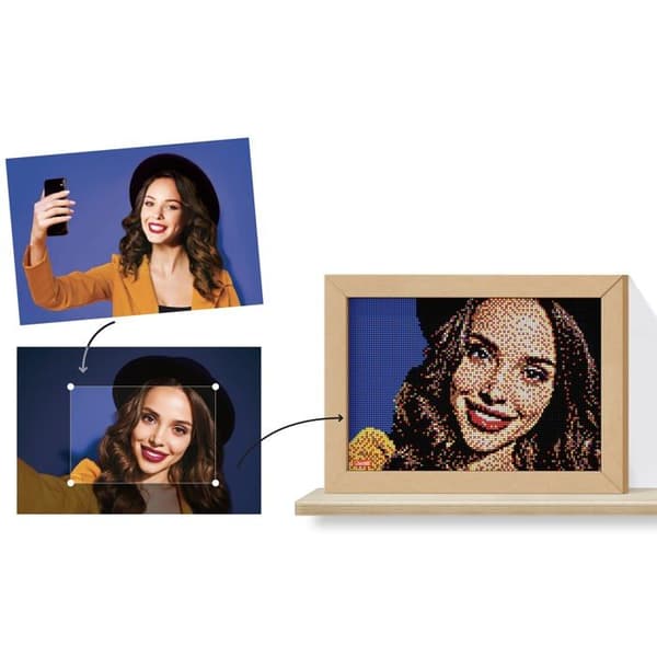 Quercetti mosaikspel - 0774 - Pixel Art 8 Ta en selfie, Mosaikspel