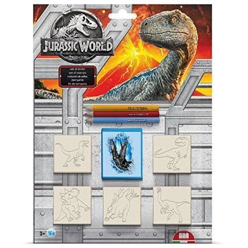 MULTIPRINT BLISTER 5 STAMPS FOR KIDS JURASSIC WORLD, 100% GJORT I ITAL
