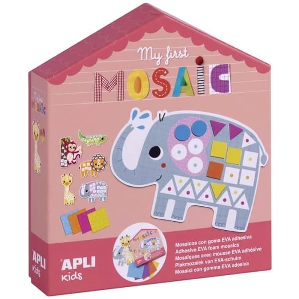 Kit med klistermärken - Apli - Min första mosaik - För barn - Kreativitet - Finmotorik