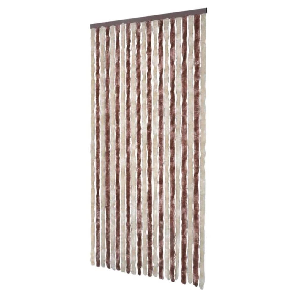 vidaXL Insektgardin beige og lysebrun 100x220 cm chenille