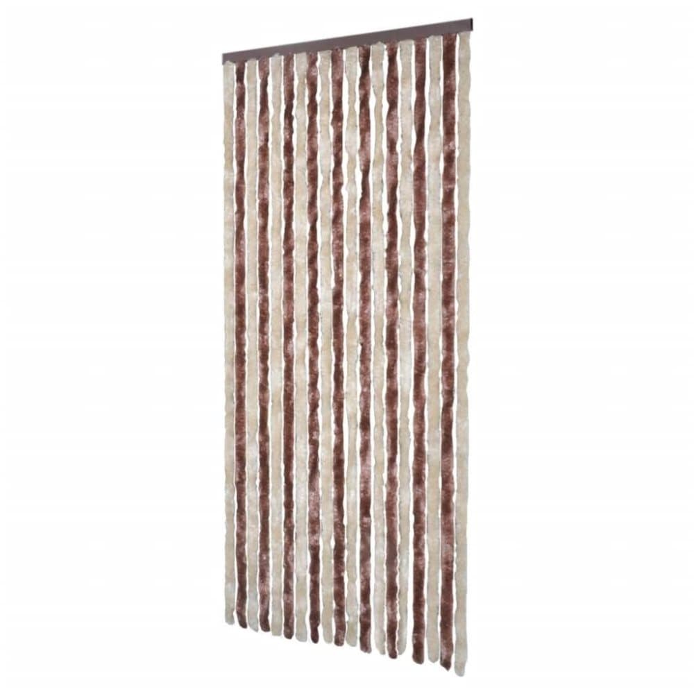 vidaXL Insektgardin beige og lysebrun 90x220 cm chenille